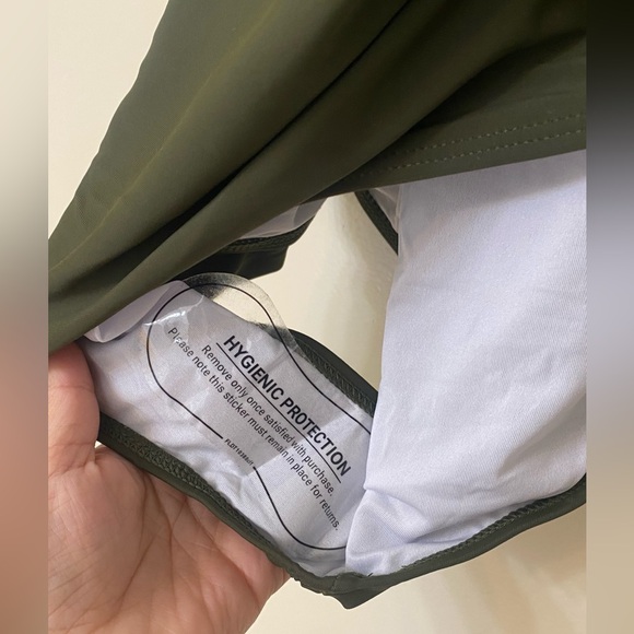 Holipick Tummy Control Olive Ruffle One-Piece Swimsuit - Picture 6 of 6